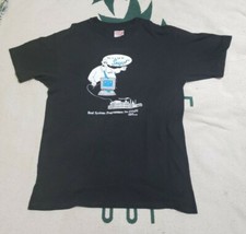 Vintage 90s SNAPs AES Computer Program Promo Black T Shirt L Tech Apple Tee