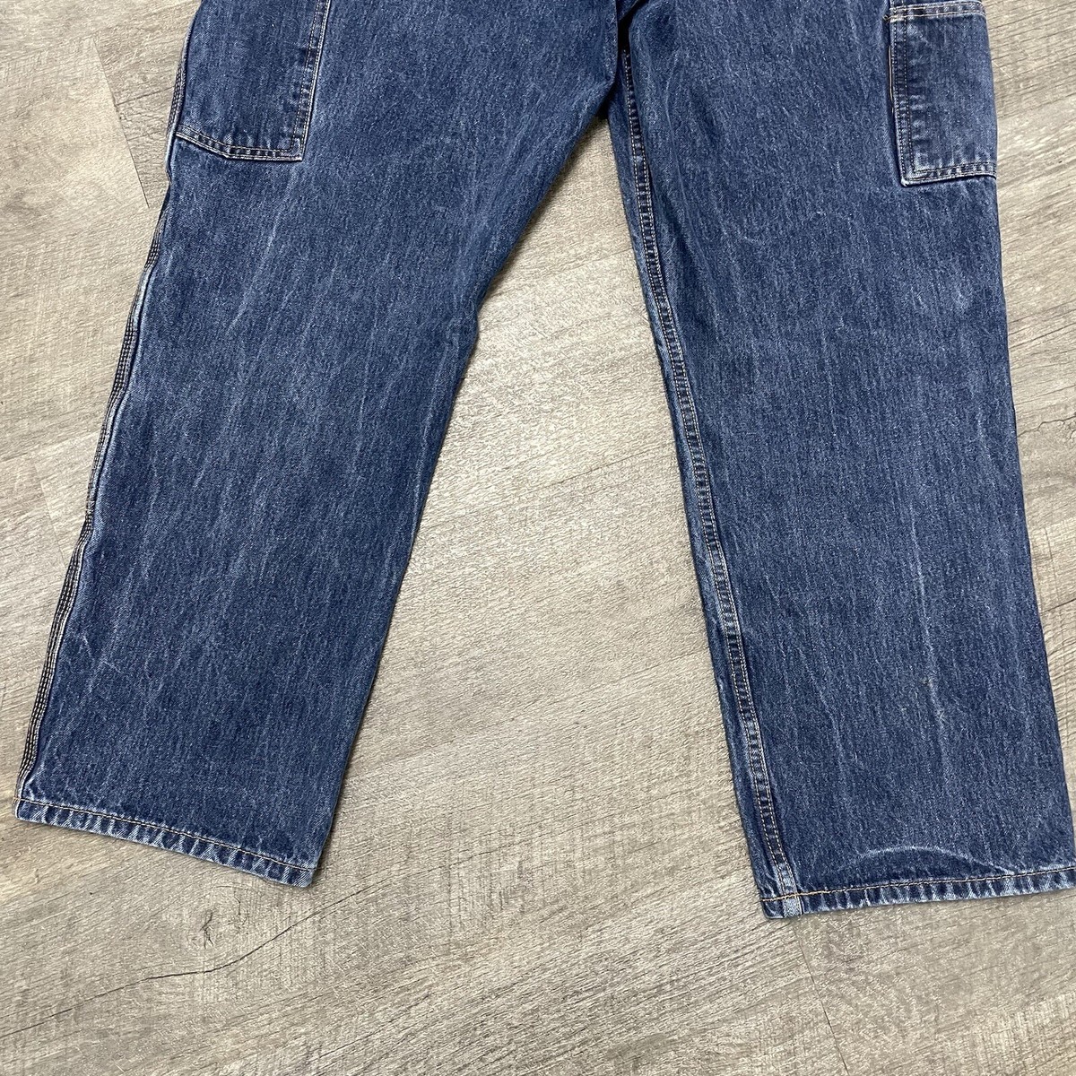 Carhartt Double Knee Jeans Mens 38x30 Blue Denim Pants Relaxed Fit