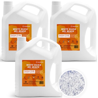1 Quart Pure White Silica Gel Desiccant Beads 2LBS