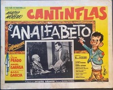 Carlos Martínez Baena  Cantinflas   EL ANALFABETO  1961  org Mex lobby card 4772