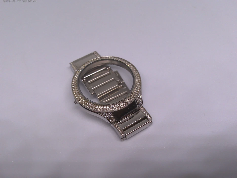 Auténticas piezas de reloj usadas fósiles correa caja cristal acento acero inoxidable 37 mm Foto 3 de 4