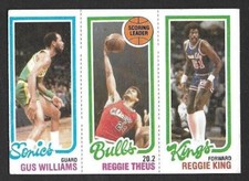 1980-81 Topps NBA Basketball #168 (#233 Gus Williams, 41 Reggie Theus, 128 King)
