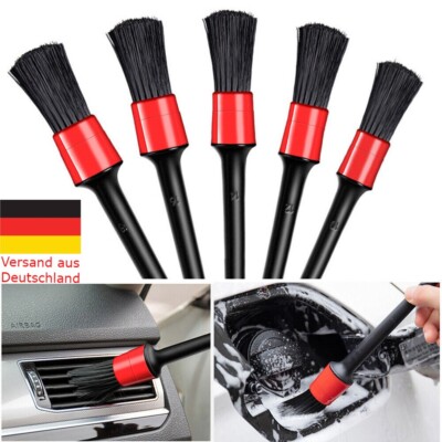 5X Auto Pinsel Detailing Brush Autopflege Bürste Autoreinigung KFZ Innen Aussen