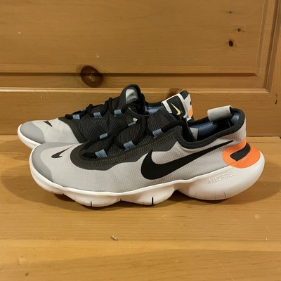 Nike Men's Free RN 5.0 2020 CI9921-400 Grey Black and Orange Shoes Size 8 | eBay