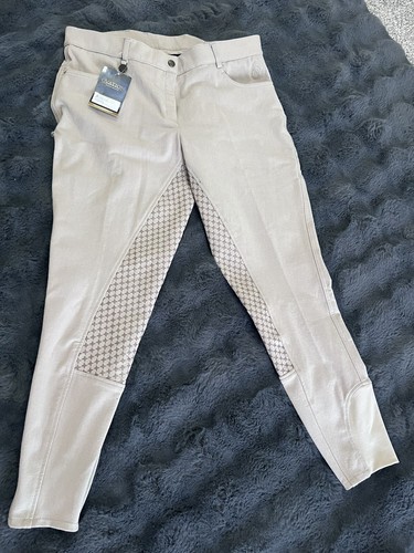 Ovation Ladies SoftFlex Mid Rise Grip-To Full Seat Breeches 34R Equestrian - Picture 2 of 7