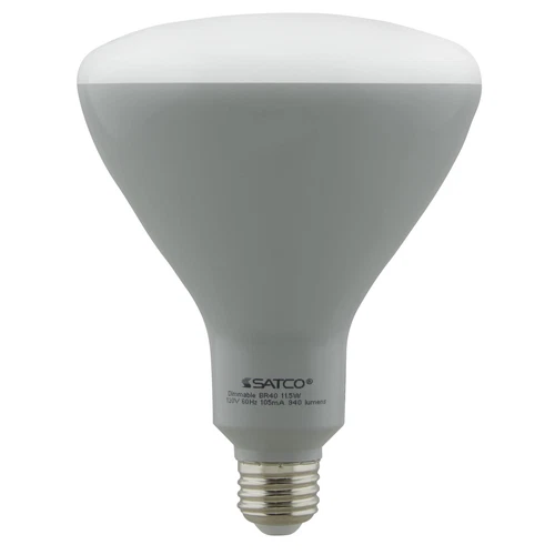 Satco S9634 11.5W =75W BR40 LED 2700K Warm White 120V Medium E26 Base 940 Lumen - Picture 3 of 16
