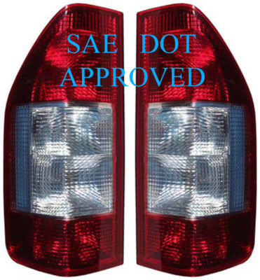 1995-2006 DODGE Sprinter Freightliner Tail Lights Light Lamps Pair Red+Clear