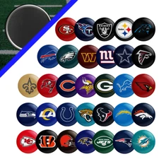 NFL Team Logo Magnet, CHOOSE TEAM, 2.25", Training Camp Gift-Man Cave-Fridge
