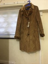 The Great Coat Company Brown Size 18 Faux Suede/sheepskin Style Coat/ Jacket New