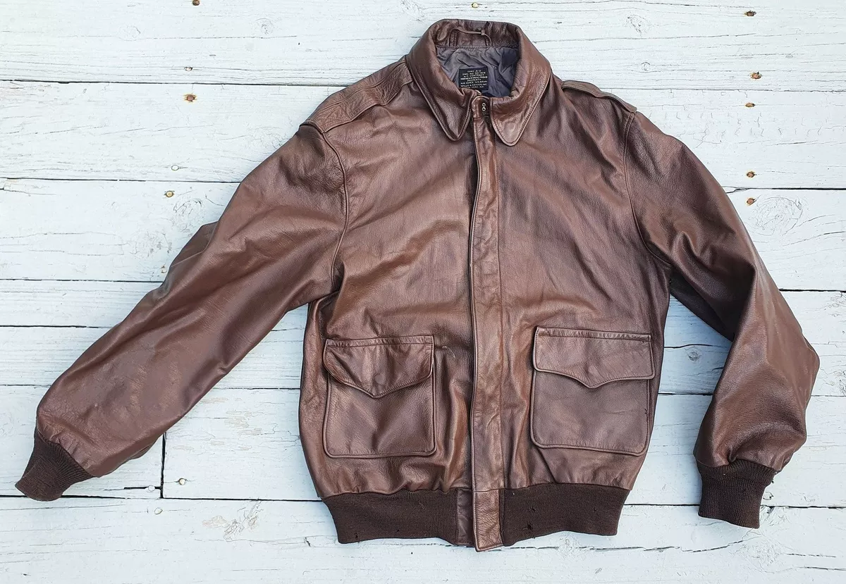 Pilot bomber shop leather jacket