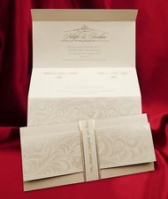 95-100 Printable Foldout Wedding Invitation Kit - w envelopes for DIY Bride 2619