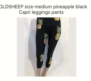 pineapple leggings black