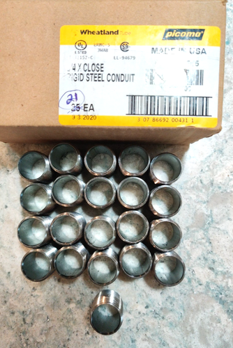 (Lotto di 21) Nippli per condotti rigidi in acciaio da 3/4" x chiusura - Foto 3 di 7