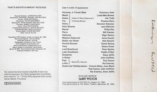 THE BOYFRIEND SANDY WILSON ORIGINAL LONDON CAST 1984 CASSETTE ALBUM TER DIGITAL - Picture 8 of 9