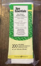 Graham Spa Essentials Nonwoven Esthetic Wipes 4 X 4 200 Count Latex-free Safe