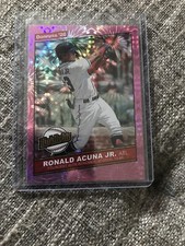 2020 Donruss Highlights Pink Fireworks #9 Ronald Acuna Jr. Atlanta Braves