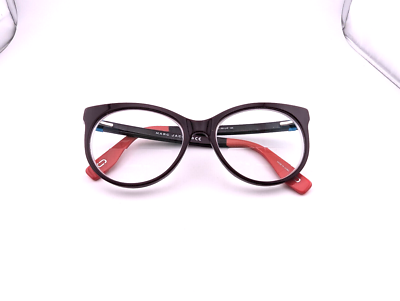 ?Marc Jacob’s Women\'s Burgundy Glasses with Red Temples EC 350 LFH 145? MARC JACOBS 350 LHF Burgundy Merlot Red Designer Eyeglasses  main image 3