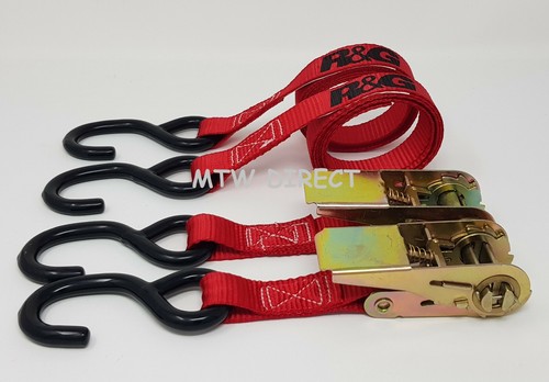 R&G RACING RATCHET STRAPS HIGH QUALITY MOTORCYCLE / MOTORBIKE TIE DOWN STRAPS - Picture 5 of 9