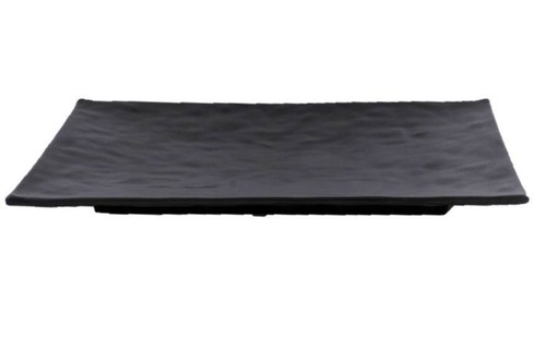 Melamine Rectangular Plates Set Appetizer Japanese Sushi Sashimi BBQ Meat Black - Picture 2 of 14