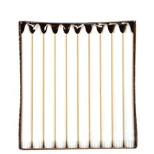 30 Kronkerzen Ø 2,2 cm, 24 cm weiss aus 100 ...
