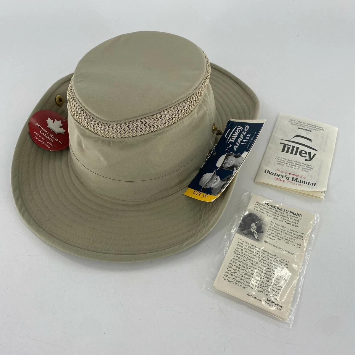 NWT Tilley Mesh Airflo LTM3 Hat Fishing Outdoor Safari Hiking Endurable Sz  7