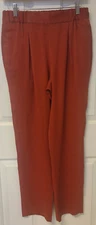 Worth New York women's dress elastic waist slim straight leg pants size M Fancy
