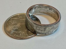 Ohio Coin Ring USA State Quarter 25 Cents Handmade Vintage Custom Jewelry