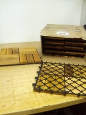 Lot Of 10 Solid Wood Interlocking Flooring Ti...