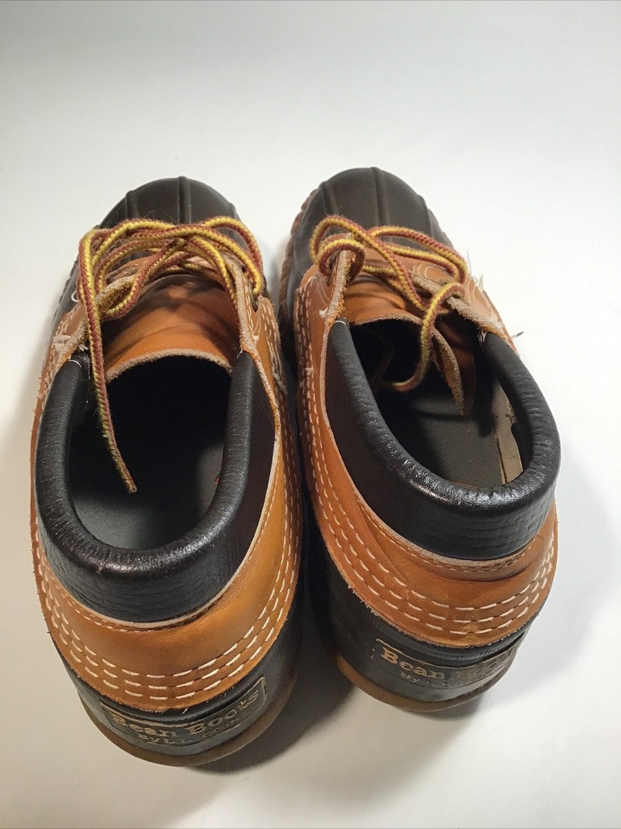 LL Bean Mens Size 8M BEAN BOOTS Leather Gumshoes Low Cut Duck