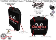 Ar Champion 3 Row Black Finish Radiator Flathead Config For 1942-1952 Ford Truck