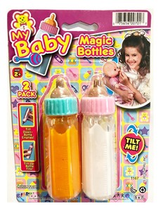 Castle-Toys-Milk-amp-Juice-Magic-Baby-Doll-Bottles-New