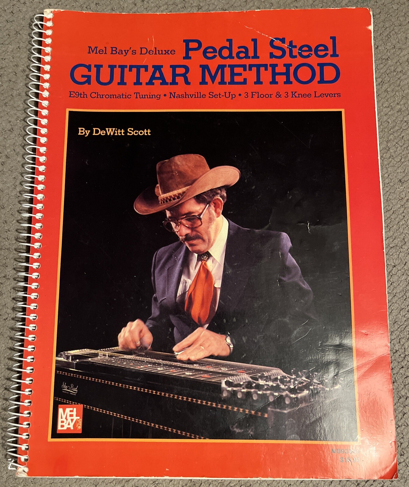 Vintage Mel Bay’s Deluxe Pedal Steel Guitar Method Music Book 1982 Spiral-bound