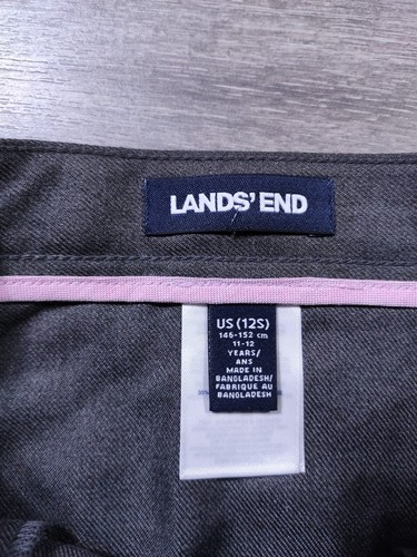 Lands End Skirt Girls Size 12 Slim Gray School Uniform Bottom Kids - Picture 2 of 7