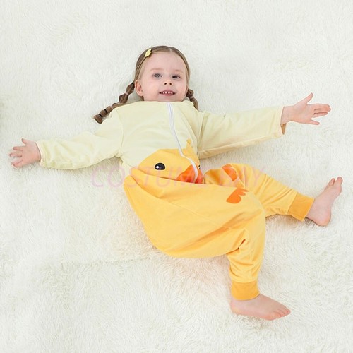 Kids Animal Fleece Sleeping Bag with Feet Pink Unicon Polar Bear Pengin Owl Duck - Picture 56 of 56