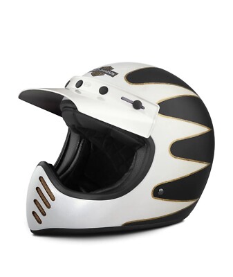 Bell HD White Stinger B14 Full-Face Helmet Harley Davidson Retro Size  Med NEW
