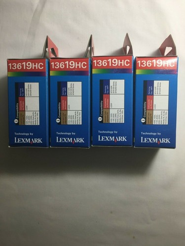 LEXMARK 13619HC Color Print Cartridge - NEW Sealed (Lot of 4) - Picture 2 of 4