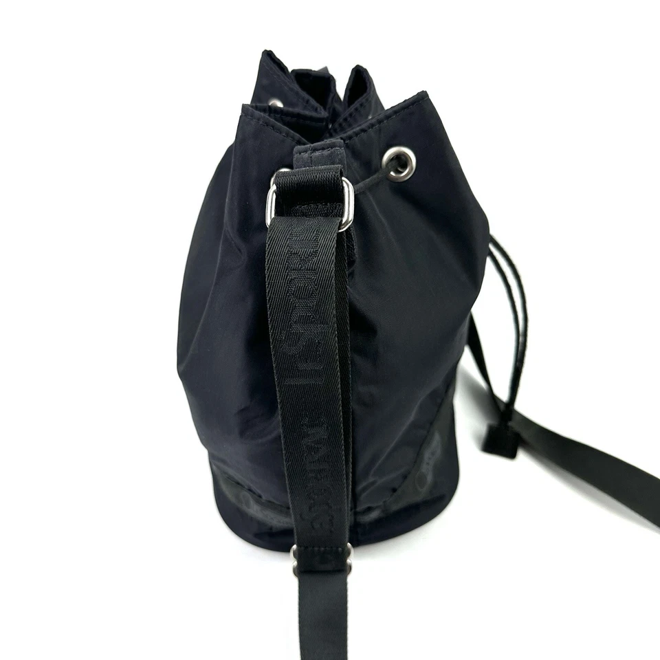 Bolso bandolera de nailon negro con cordón Lesportsac Foto 4 de 4