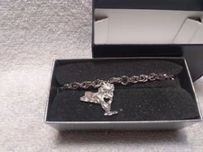 Montana Silversmiths I Heart New York  Silver Engraved Charm Bracelet New In Box