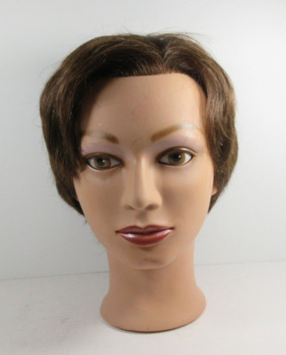 Marianna Cosmetology Head Miss Ameri-Kin #14112 Brown Human Hair