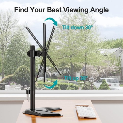 Single Monitor Stands Fits 13-32 inch/17.6 lbs Screen, Free-Standing Computer... - Picture 4 of 9