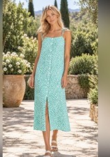 Faithfull the Brand Arietta Midi Dress Size Small 4