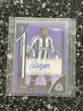 2025-26 Topps Chrome Premier League Anthony Elanga Purple Wave 26/75 Auto