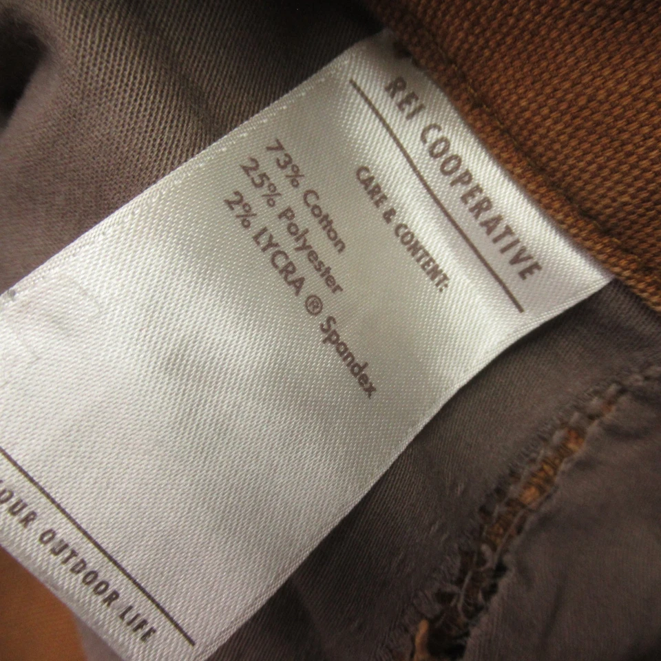 REI Jeans Womens 10 Chino Outdoors Pockets Lightweight Straight Leg Brown - Image 4 of 4