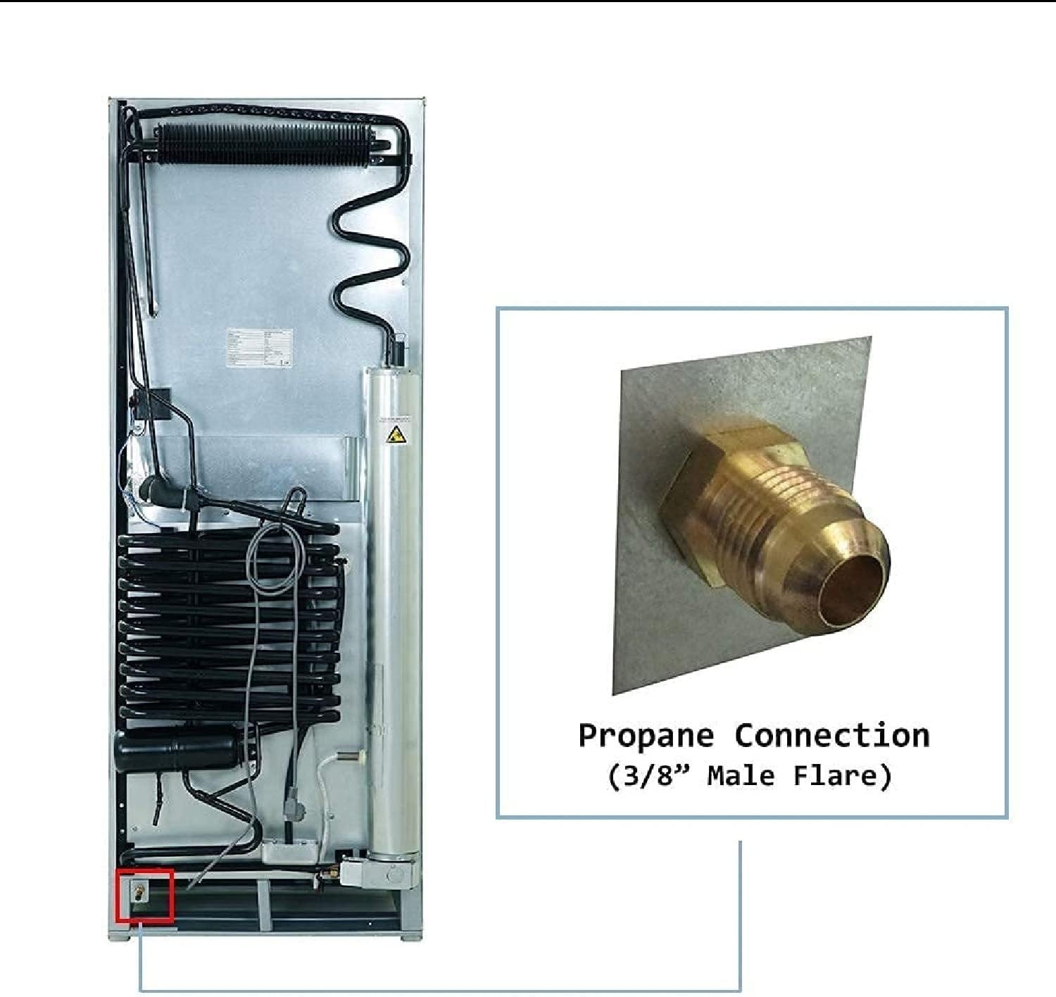 SMAD LP Gas Fridge Freezer Propane  / 110V Refrigerator Off-grid White 6.1 CU.FT