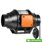 4" Inline Duct Fan HVAC Exhaust Blower Kit AC Quiet Variable Speed Control New