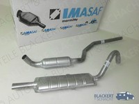 Imasaf Auspuffset Mitteltopf+Endtopf für Fiat 124 Spider 1.6+1.8+Sport 1972-1975