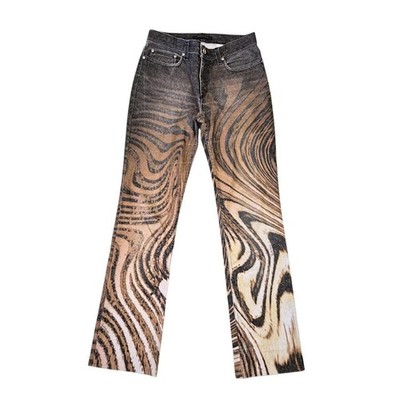 Vintage Y2k Rare Roberto Cavalli Printed Jeans XS Archive Collector