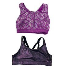 Old Navy More Than Magic Girls Medium Metallic Geometric Activewear Tops