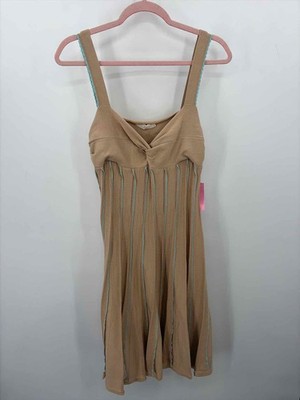 Pre-Owned Valentino Tan Size Large Knit Shift Midi Sleeveless Dress | eBay Pre-Owned Valentino Tan Size Large Knit Shift Midi Sleeveless Dress | eBay