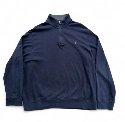 Polo Ralph Lauren Men's Blue 1/4 Zip Pullover Sweatshirt Fleece XL  - product listing photo